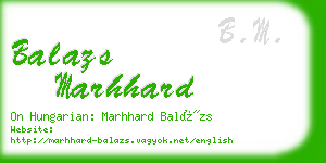 balazs marhhard business card